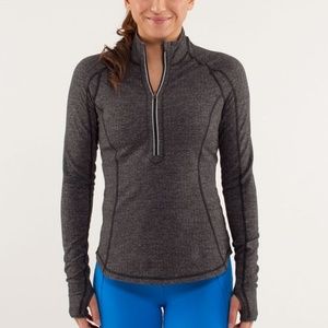 Lululemon U-Turn Pullover Black/Heather Coal sz 8